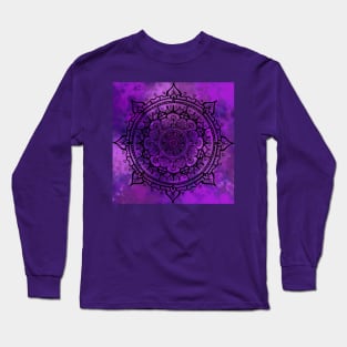 Purple Mandala Long Sleeve T-Shirt